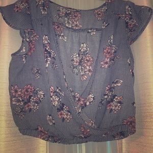 Two piece floral skirt and matching top